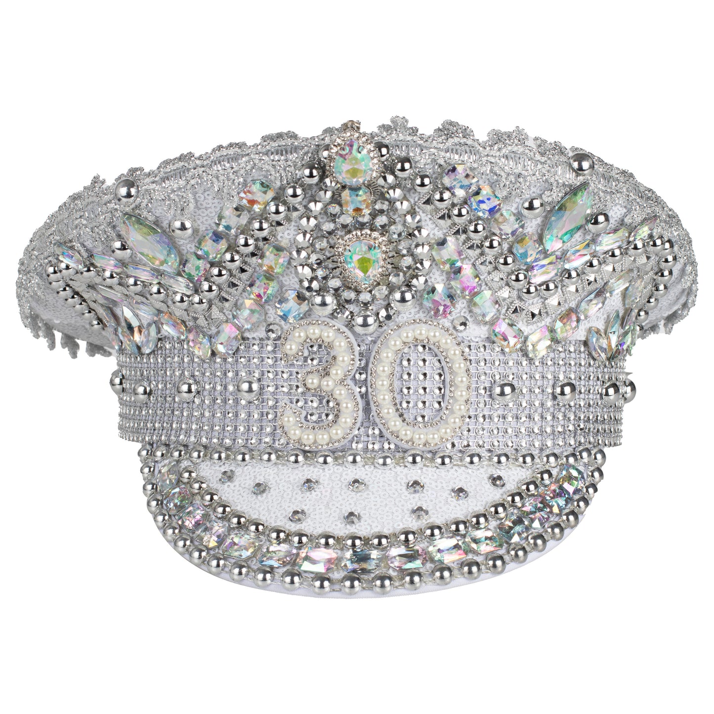 Rhinestone & Pearl Embellished Birthday Hat
