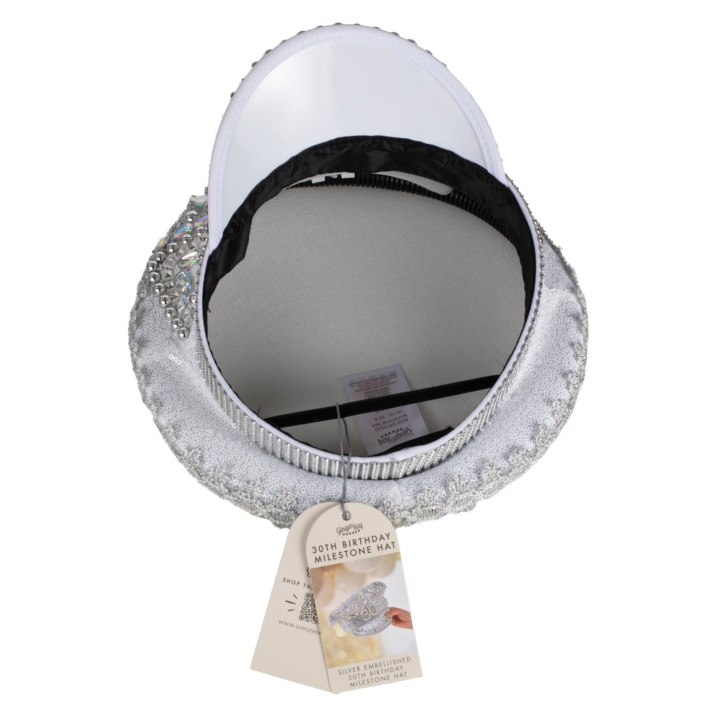 Rhinestone & Pearl Embellished Birthday Hat