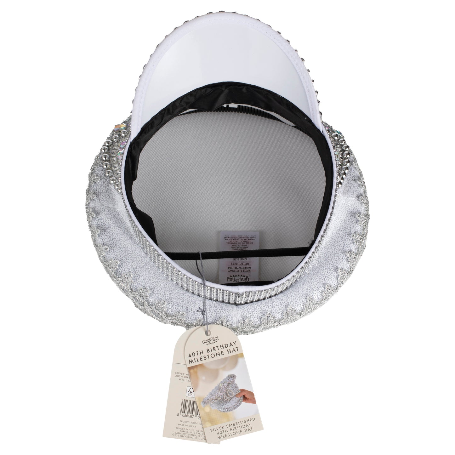 Rhinestone & Pearl Embellished Birthday Hat