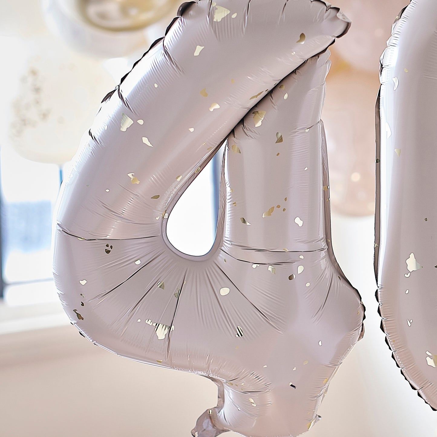 Gold Speckle 40th Birthday Balloons