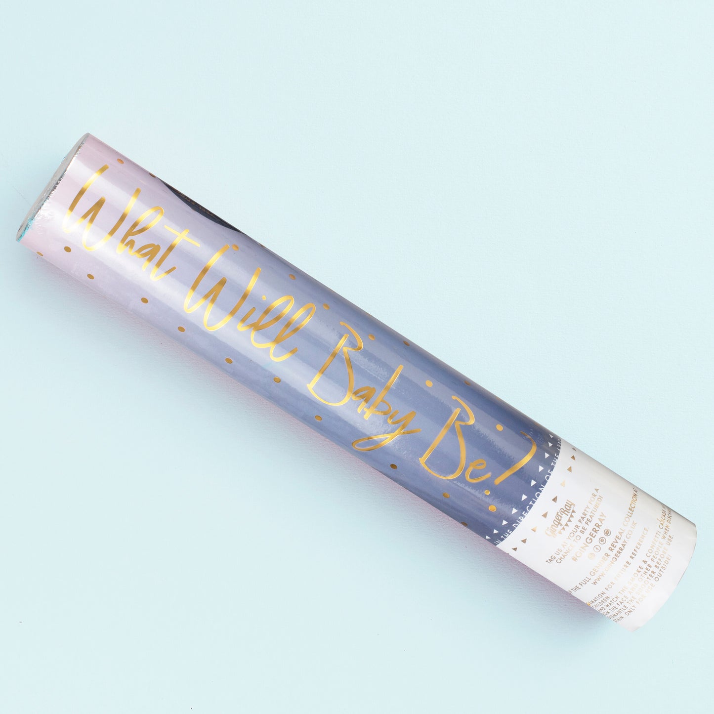 Blue Gender Reveal Smoke Cannon With Confetti - 2 Pack