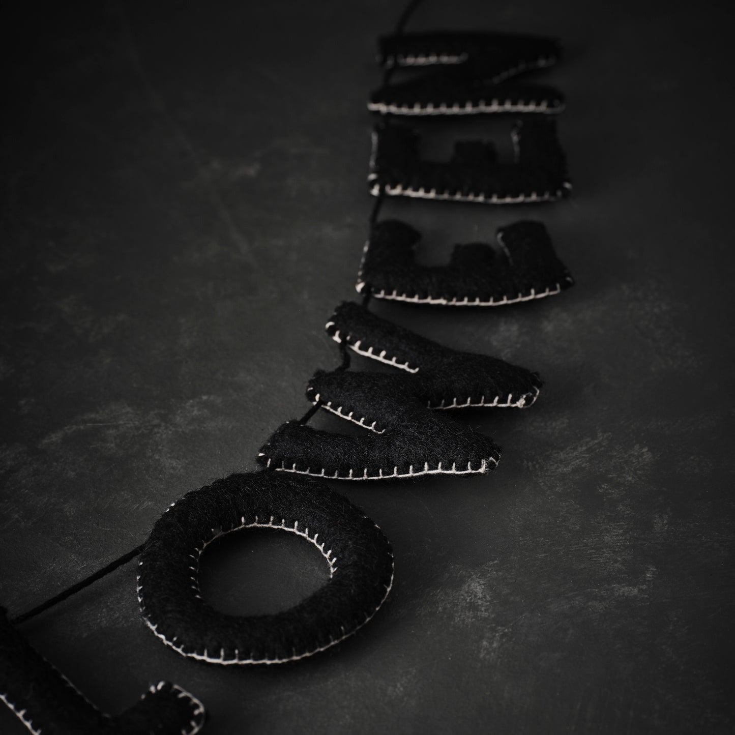 Black Felt Happy Halloween Bunting