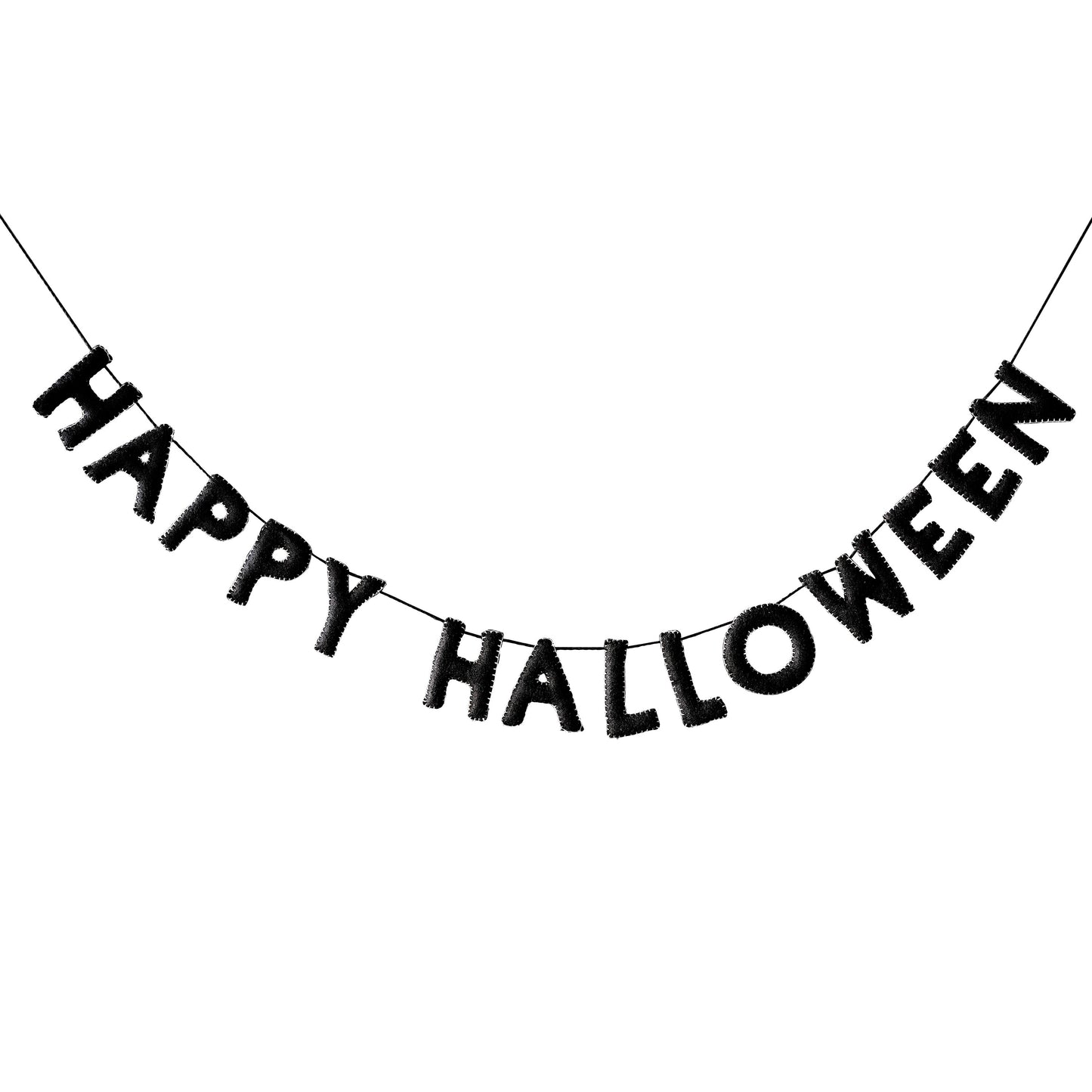 Black Felt Happy Halloween Bunting