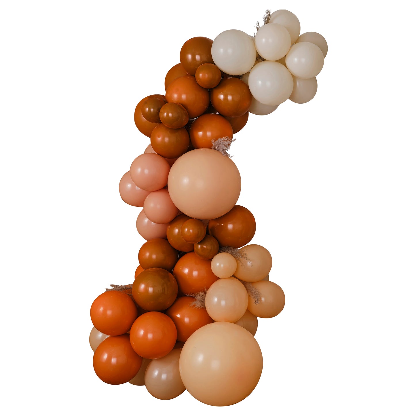 Orange, Sand and Peach Halloween Balloon Arch Kit with Pampas