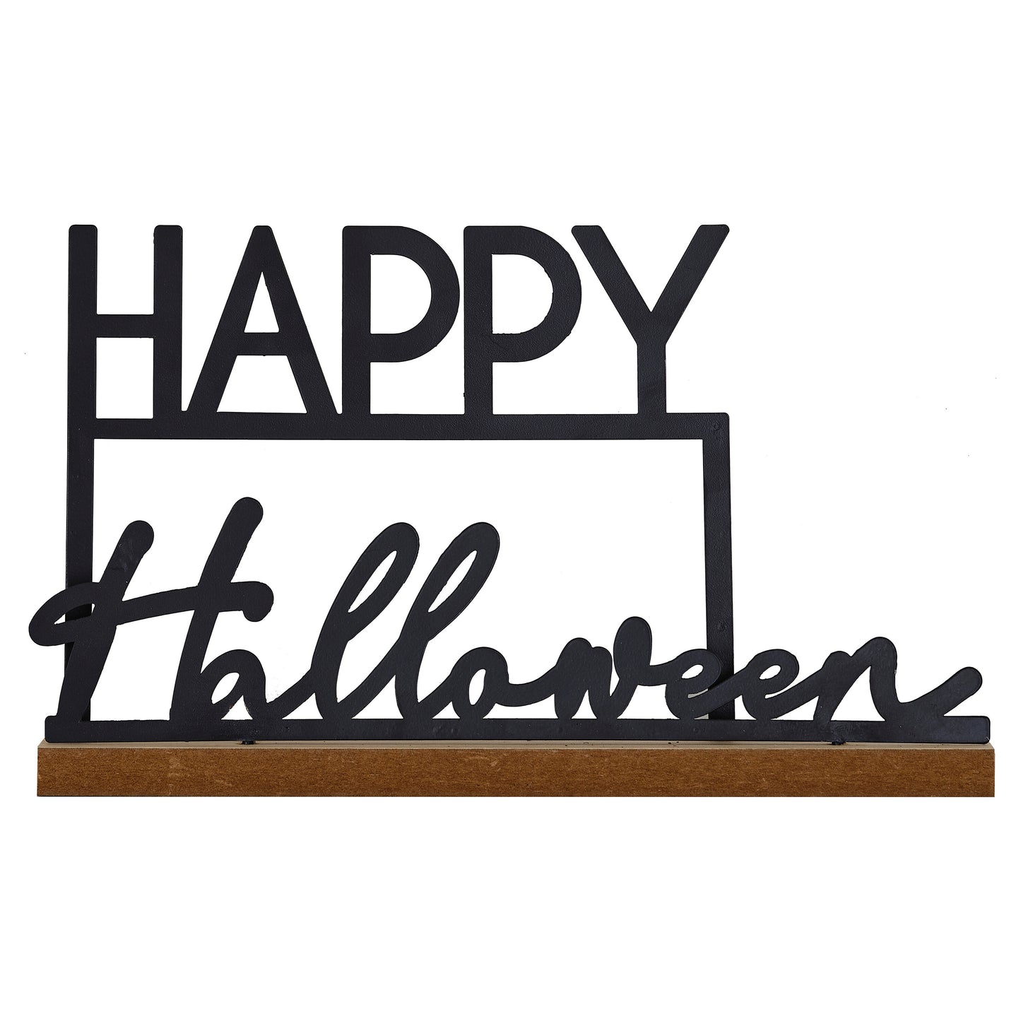 Black Metal Happy Halloween Sign