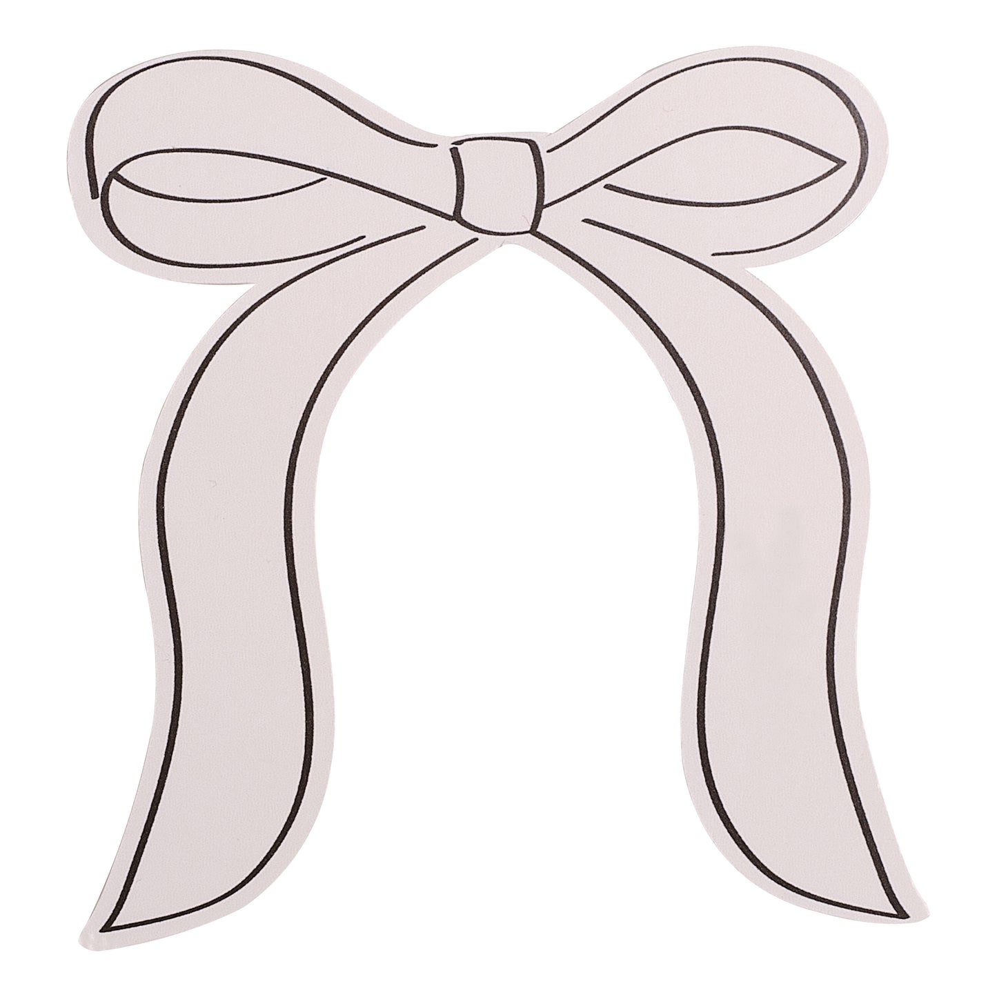 Black and White Bow Shaped Place Cards