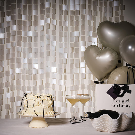 Pearlised Sequin Hanging Backdrop Decoration