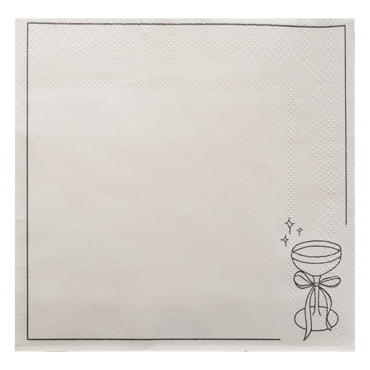 Black and White Cocktail Napkins