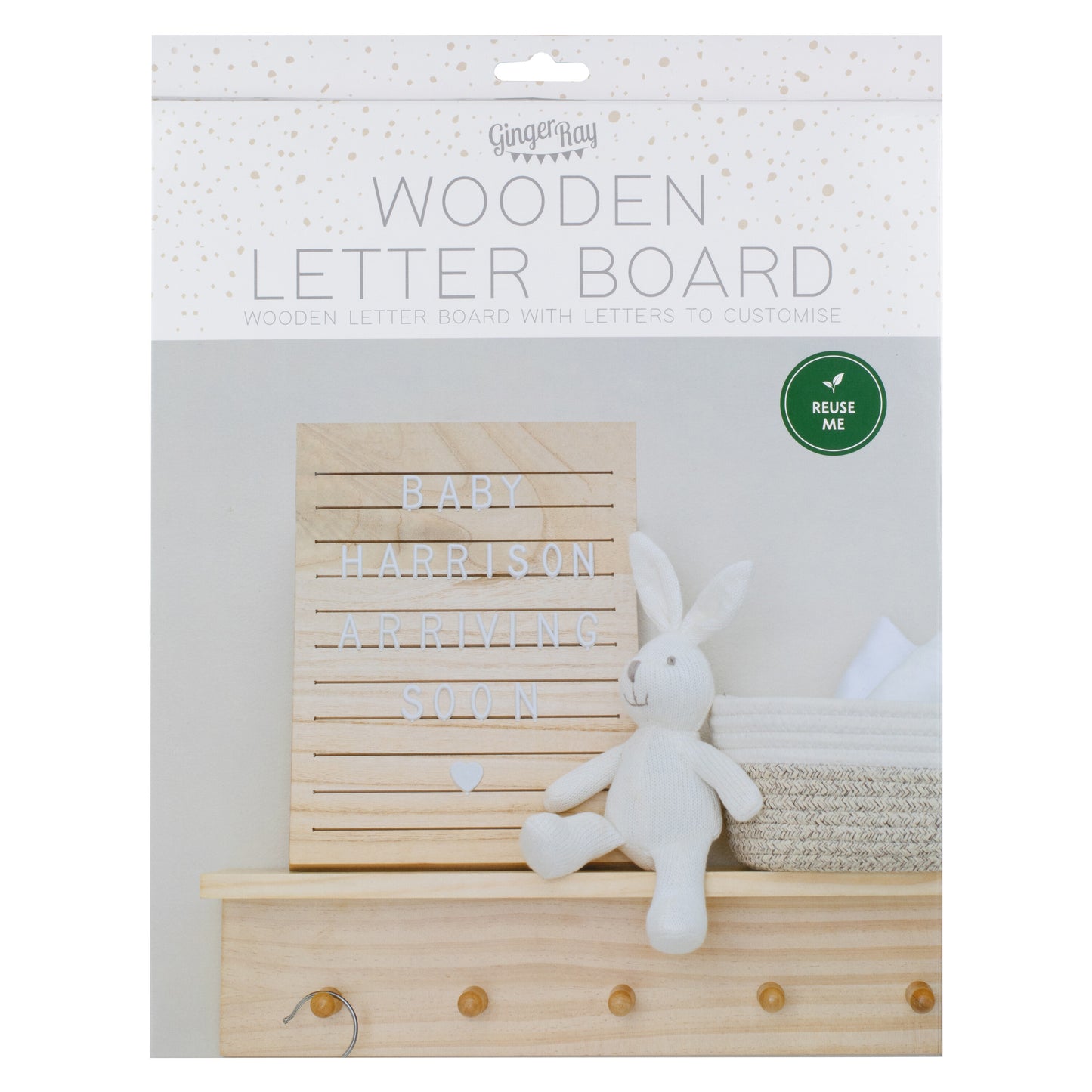 Wooden Letter Board with Letters