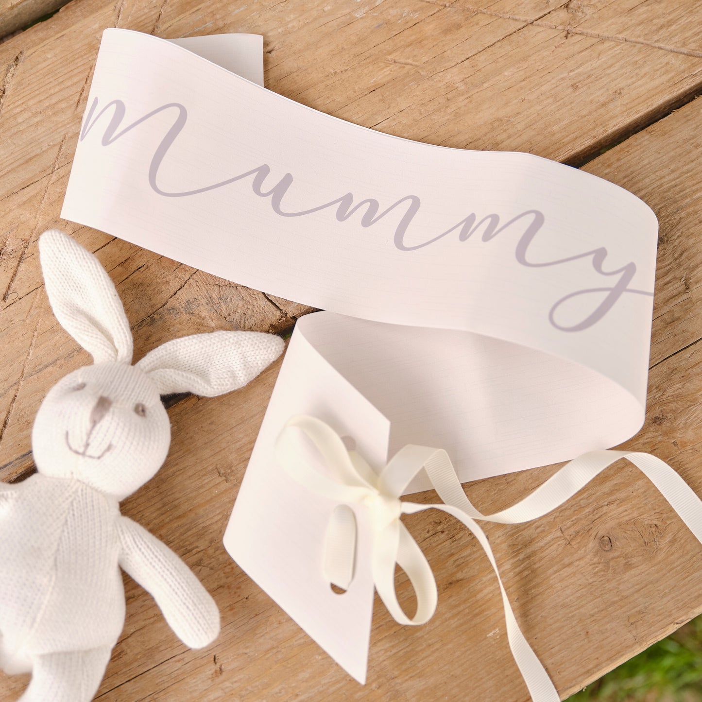 Cream Mummy to Be Baby Shower Sash