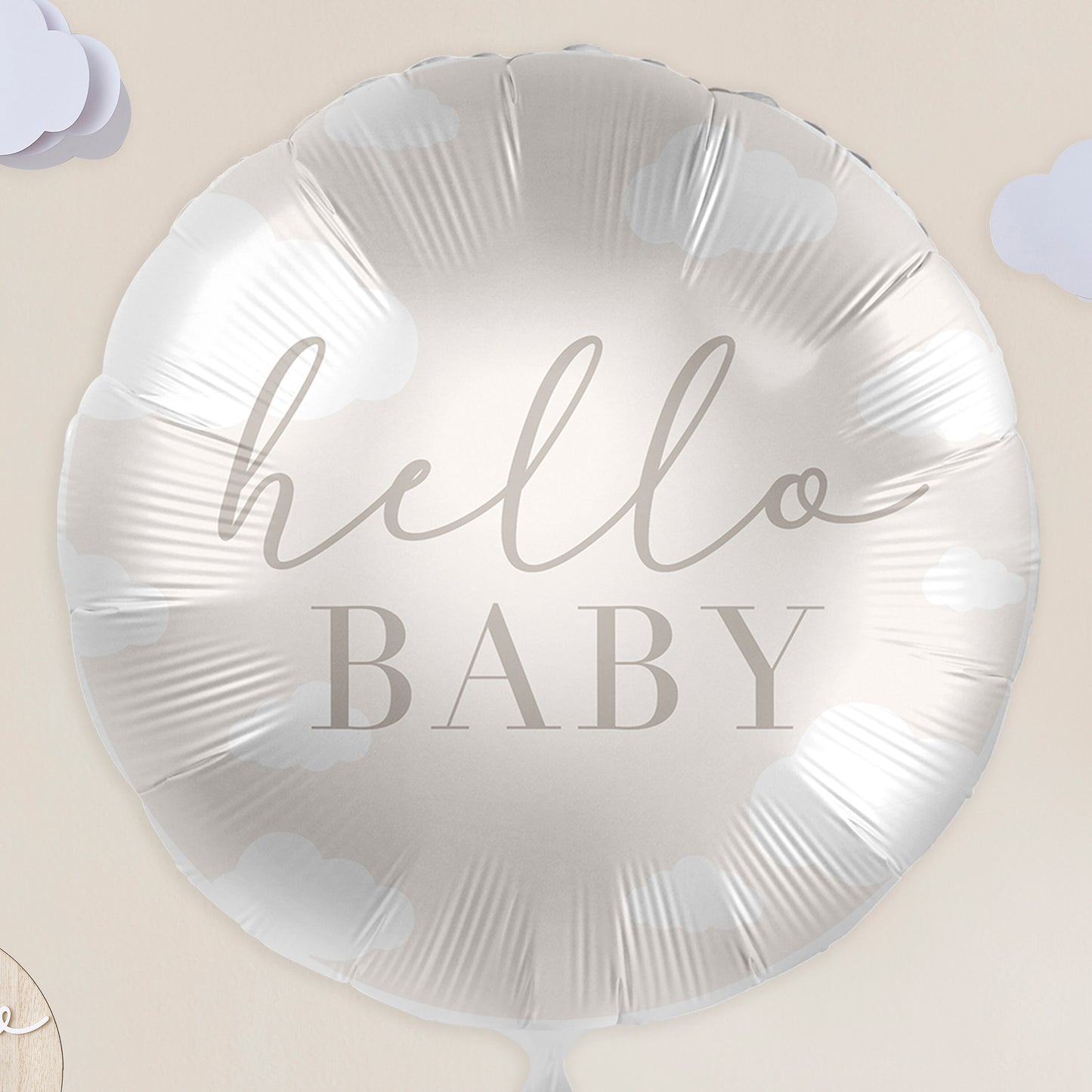 Hello Baby Clouds Baby Shower Helium Balloon Delivered