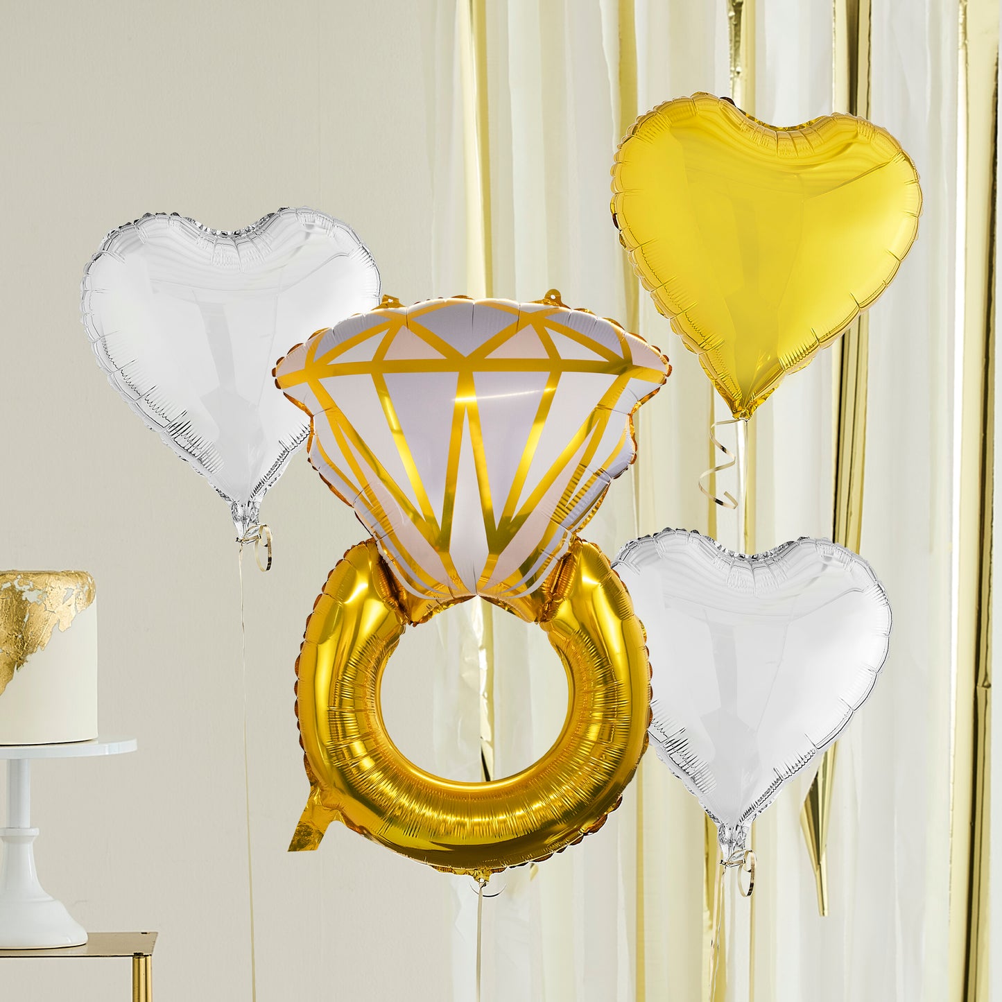 Engagement Helium Balloons Deluxe Bunch Delivered