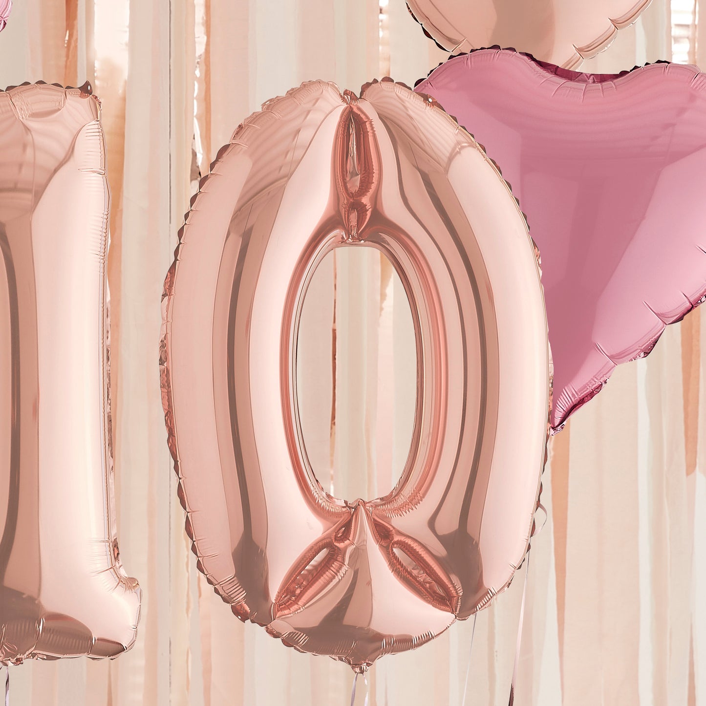 10th Birthday Rose Gold Helium Deluxe Bunch Balloons Delivered