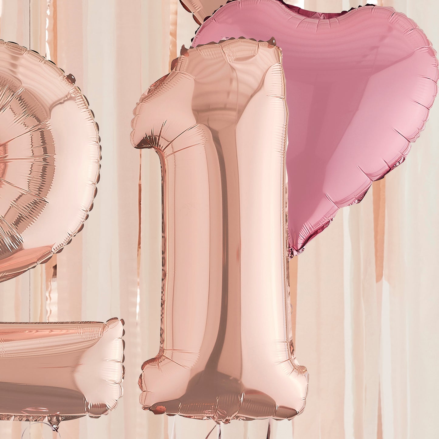 21st Birthday Rose Gold Helium Deluxe Bunch Balloons Delivered