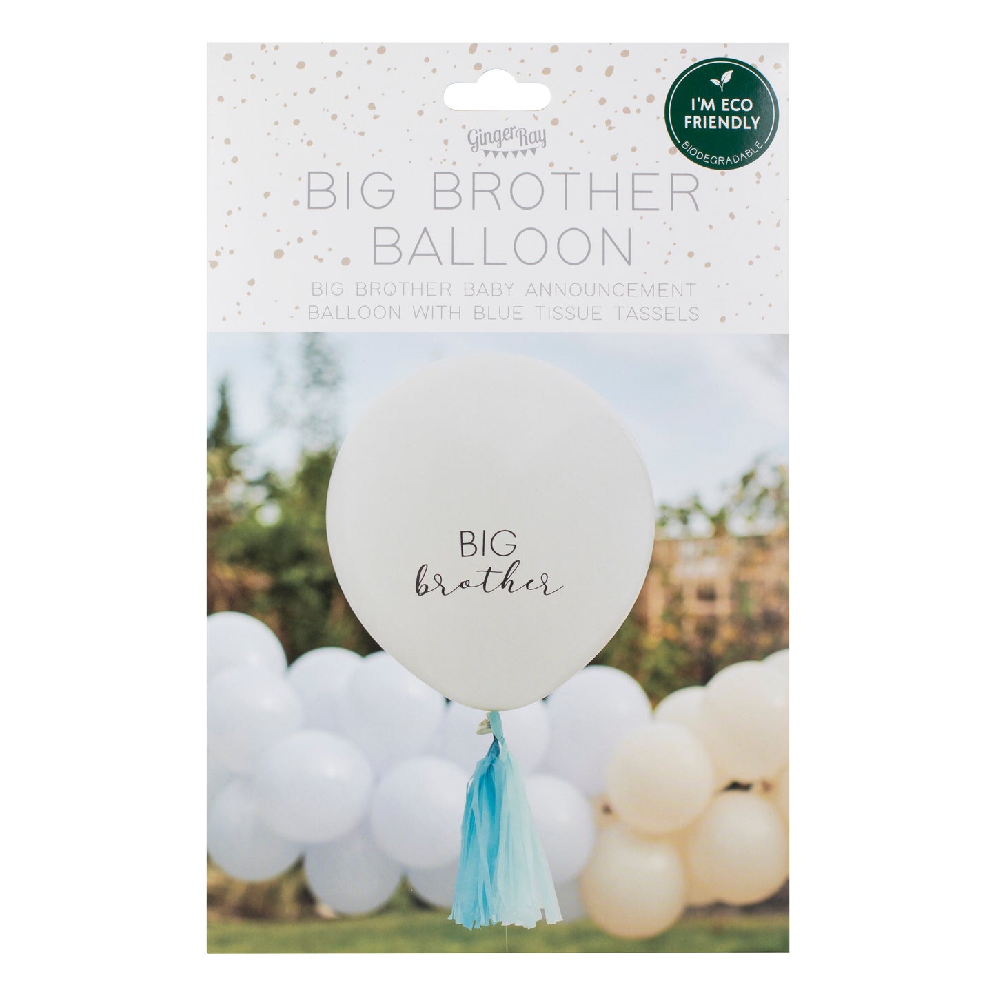 Big Brother Balloon with Blue Tassels