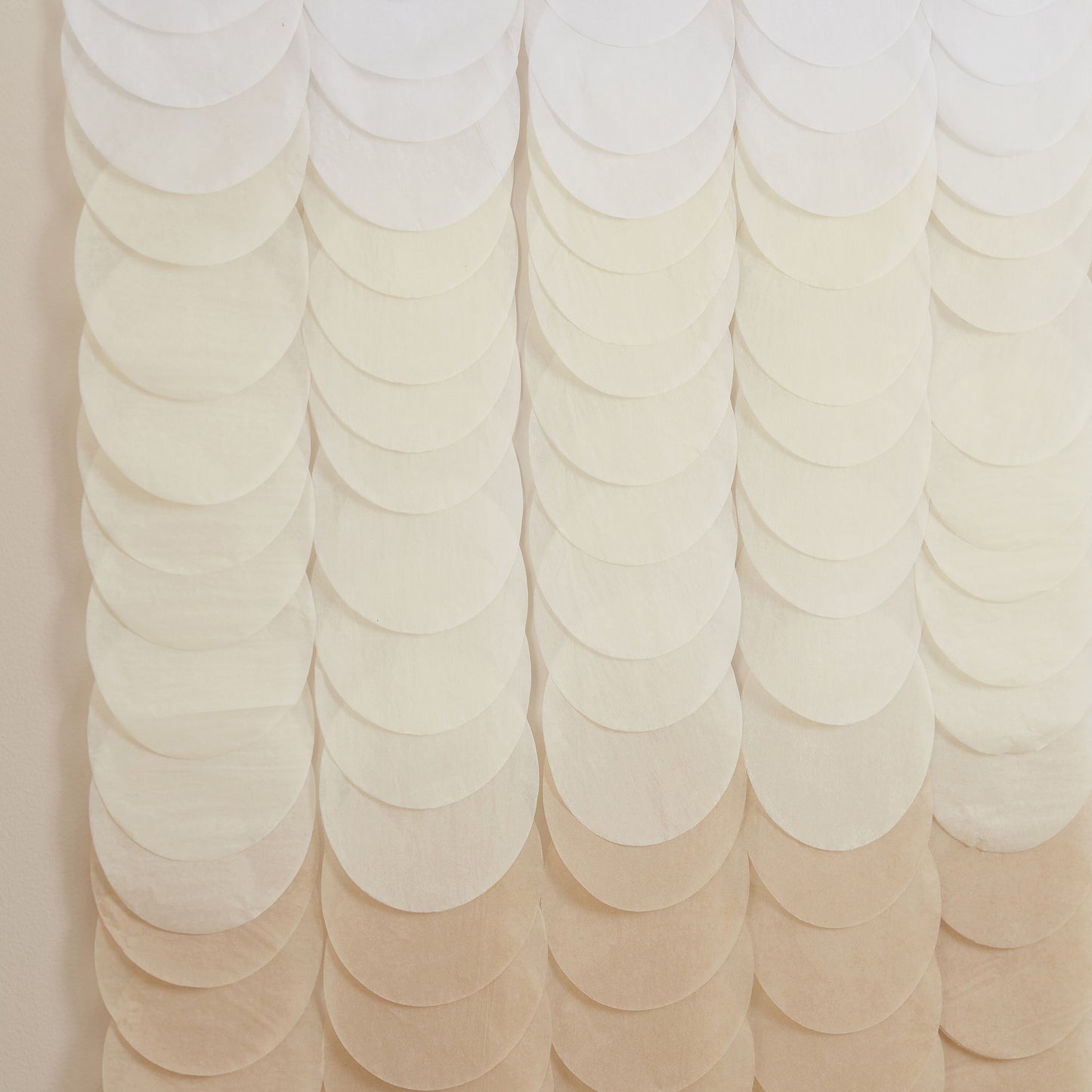 Neutral Ombre Tissue Paper Disc Party Backdrop