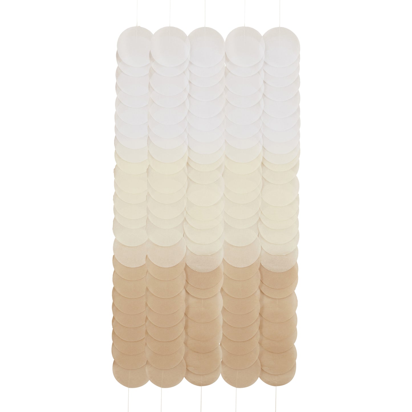 Neutral Ombre Tissue Paper Disc Party Backdrop