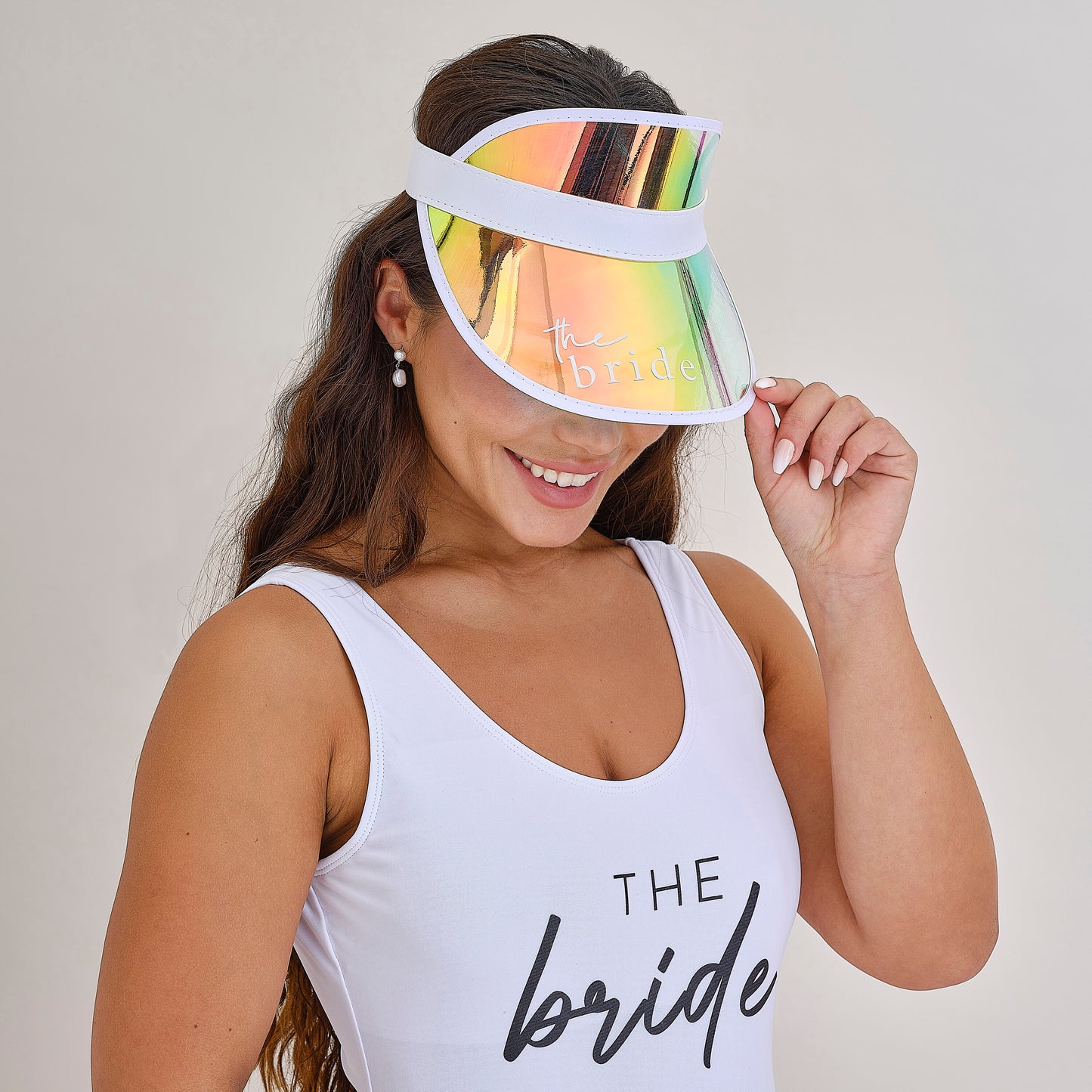 Holographic The Bride Visor Hen Party Hat