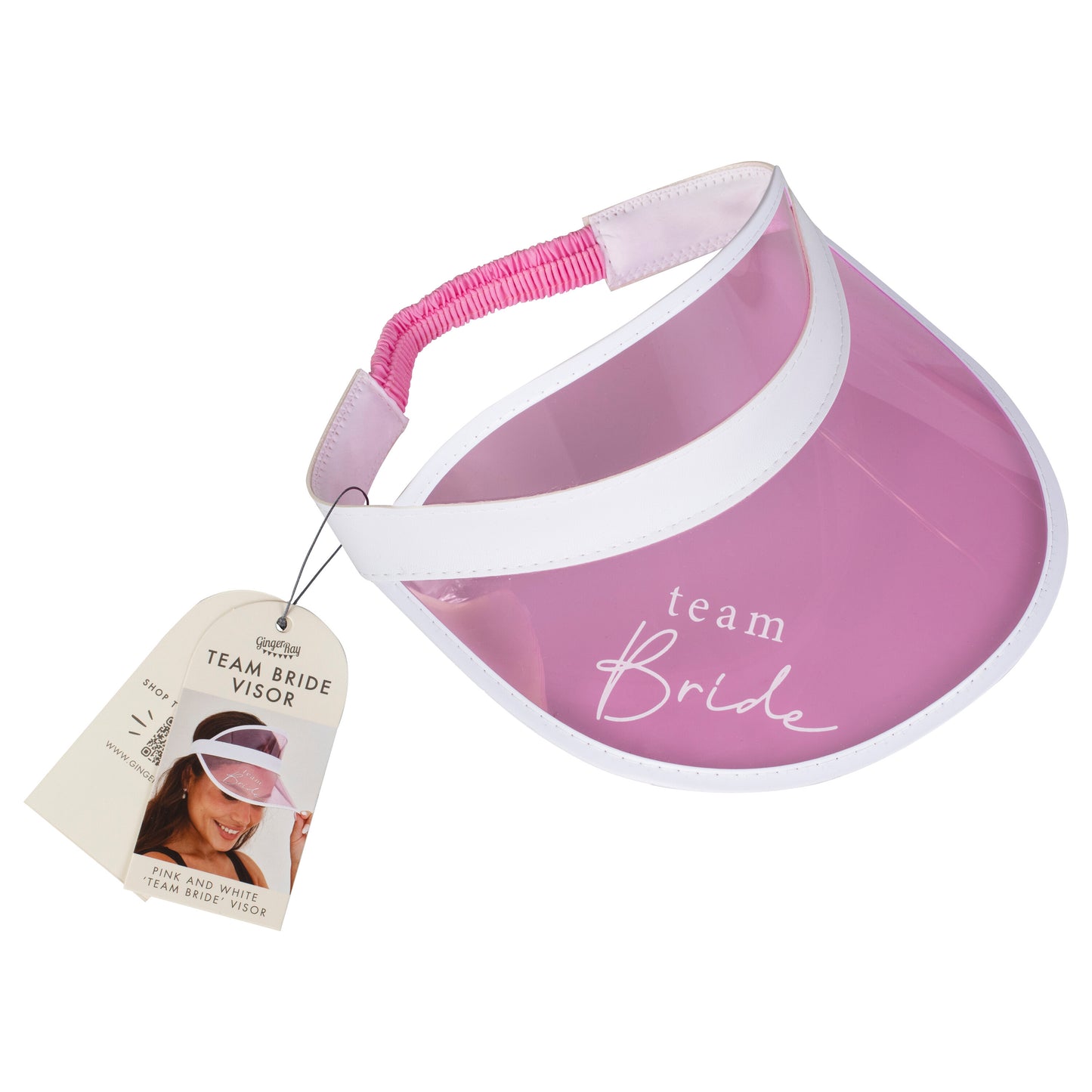 Pink Team Bride Visor Hen Party Hat