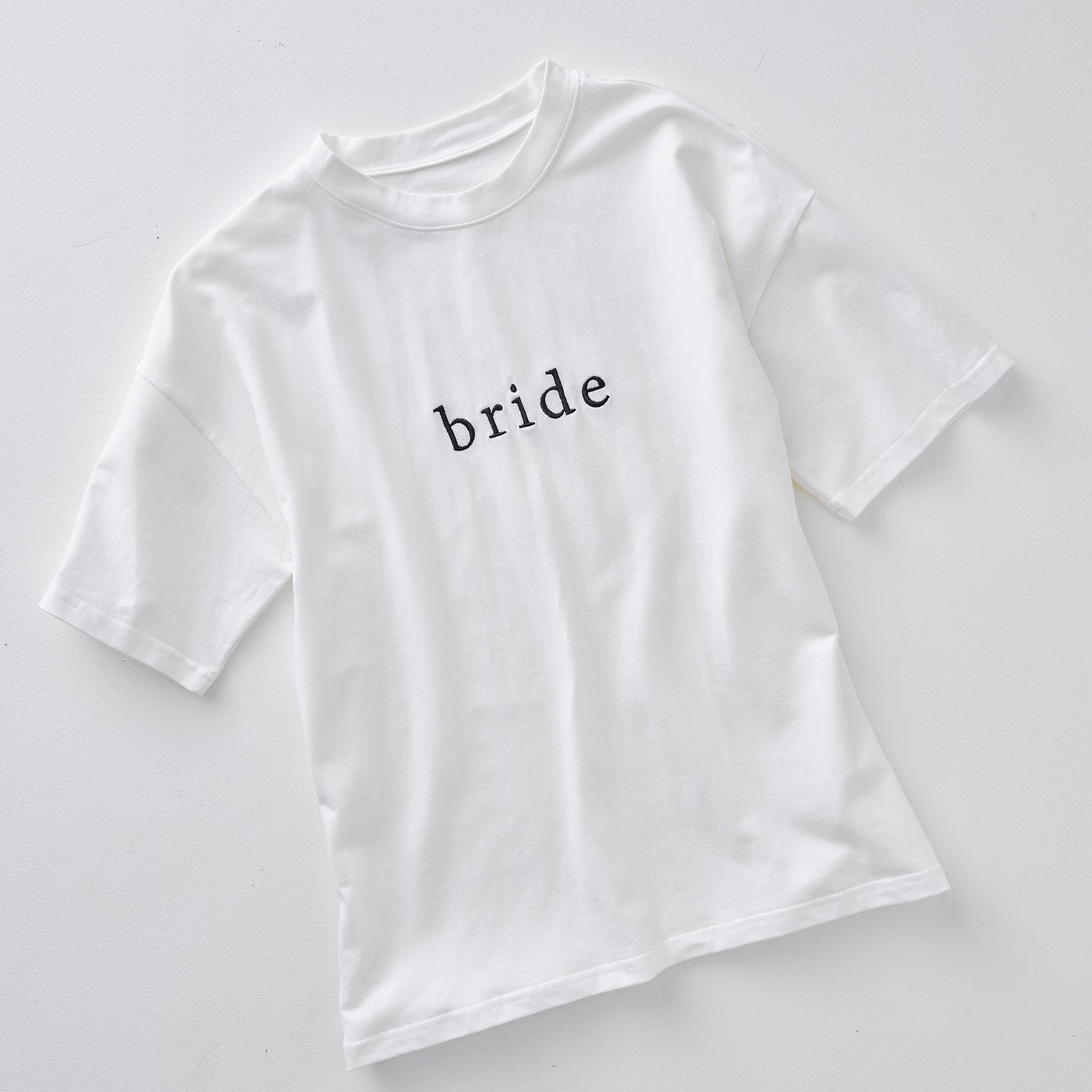 White Embroidered Bride Tshirt