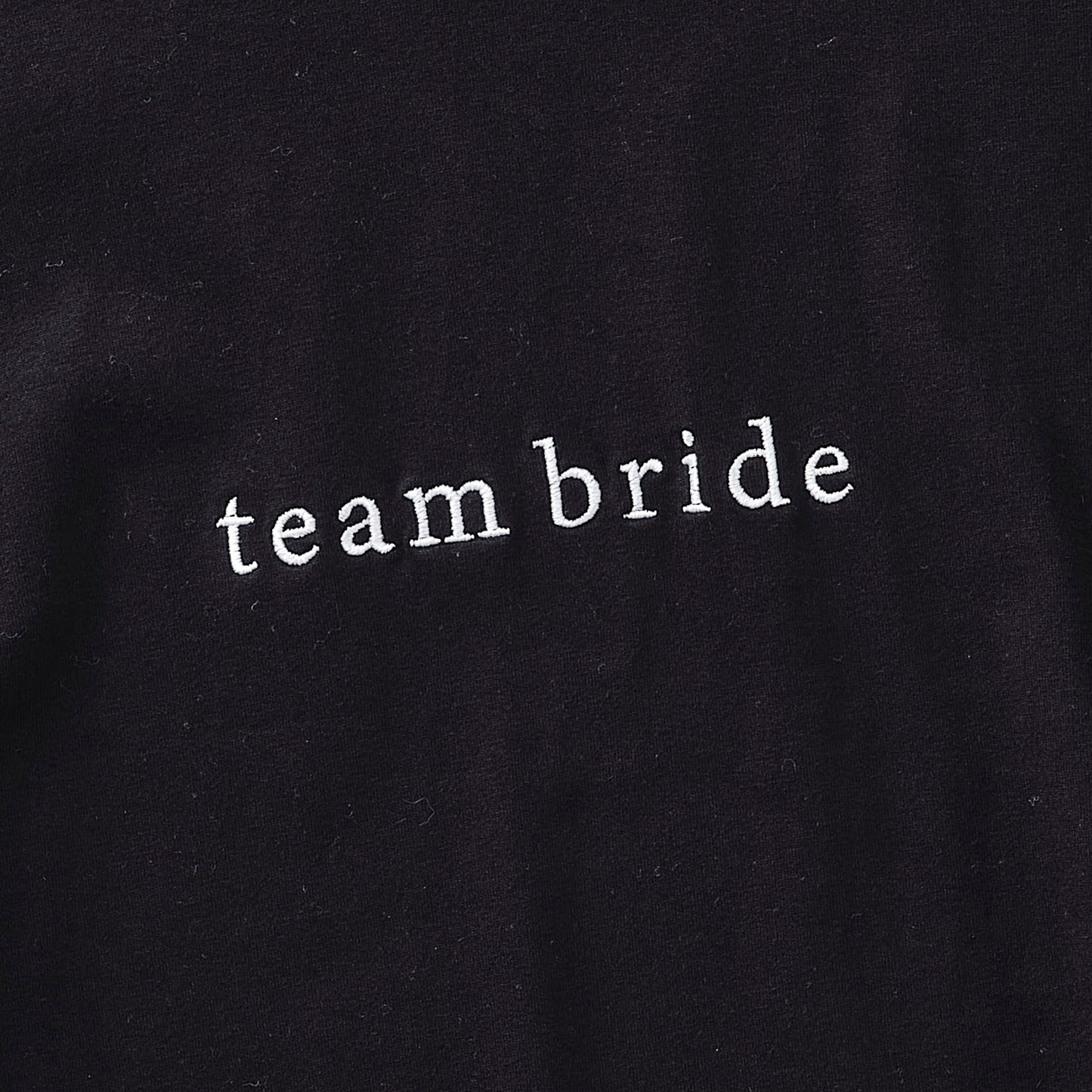 Black Embroidered Team Bride Hen Party Tshirt