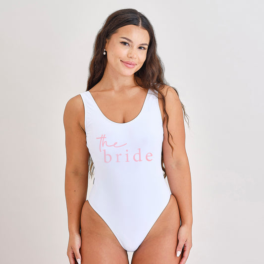 The Bride White & Pink Swimsuit