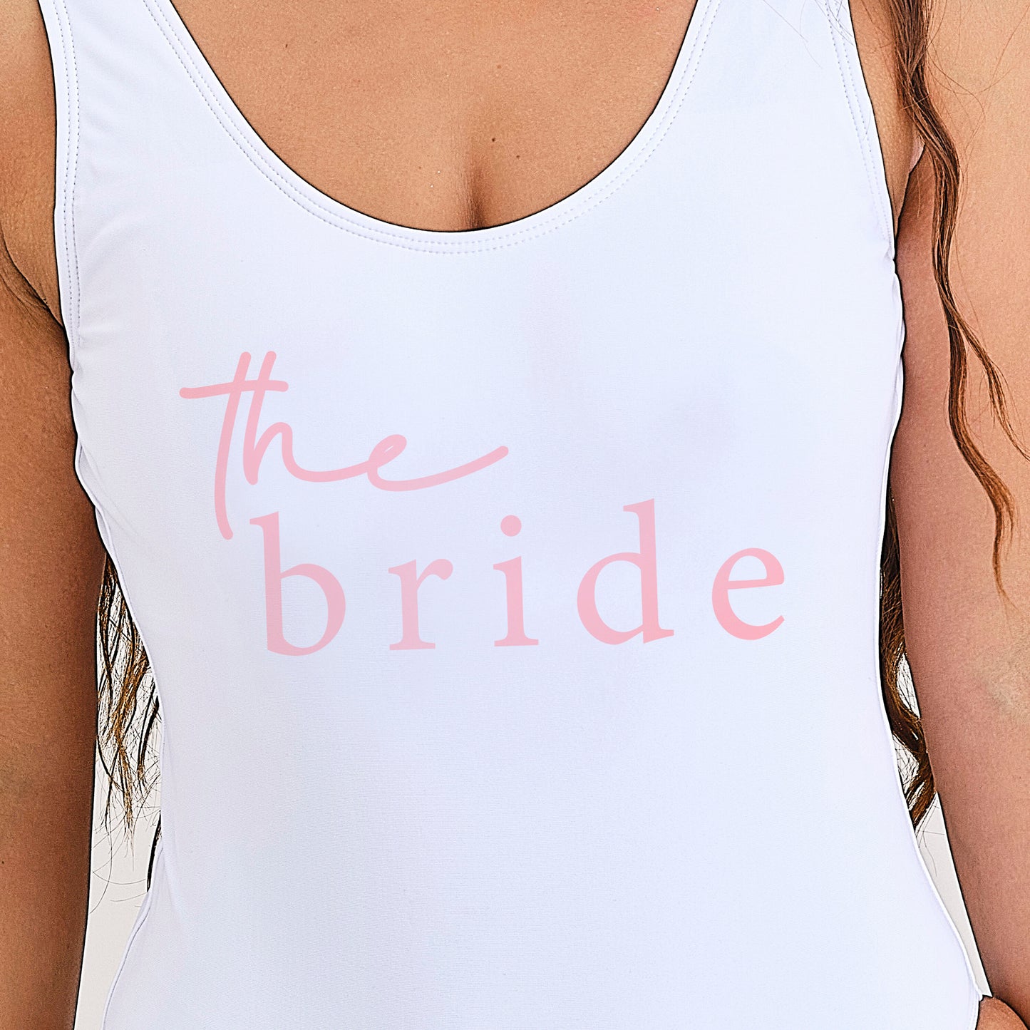 The Bride White & Pink Swimsuit