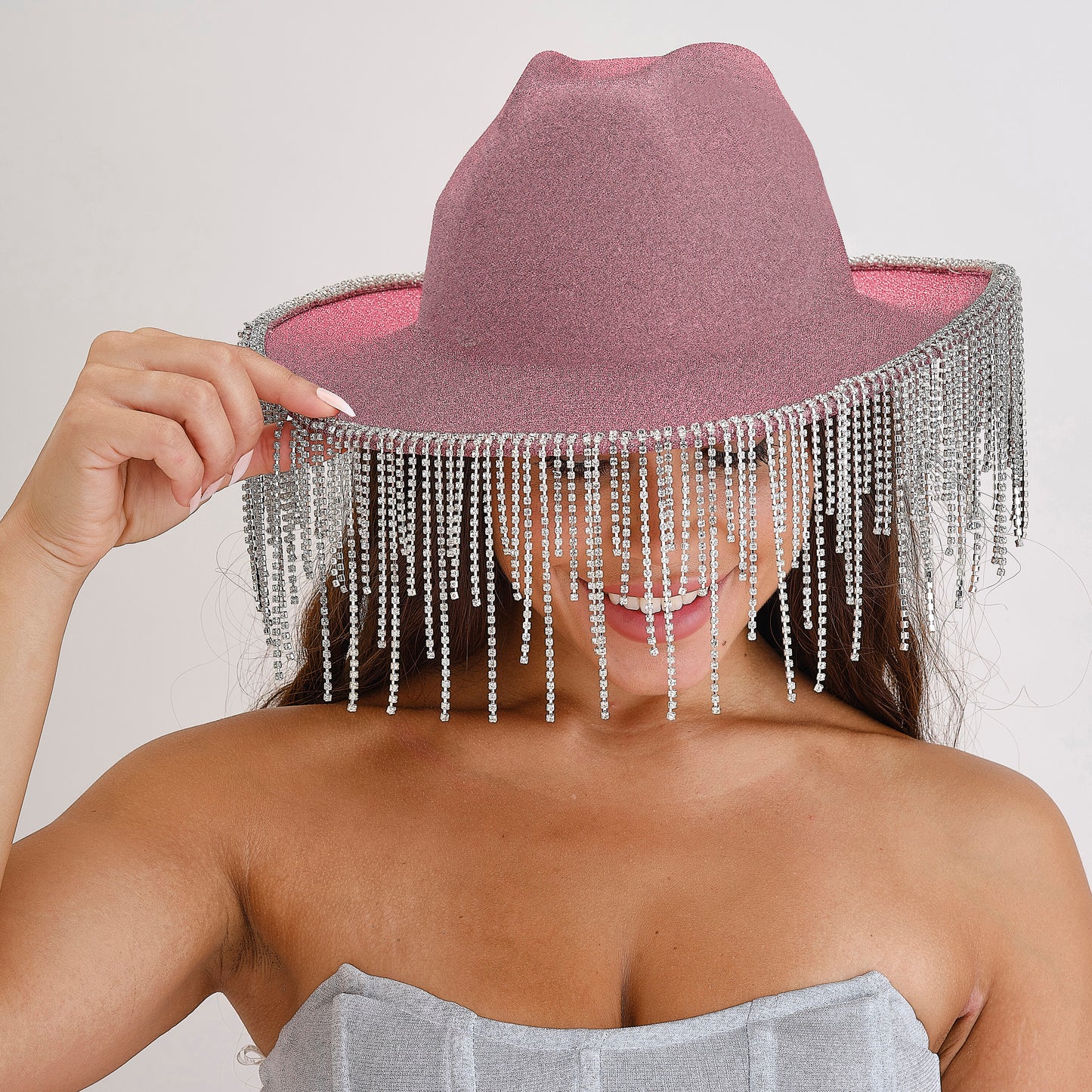 Pink Glitter Cowboy Hat