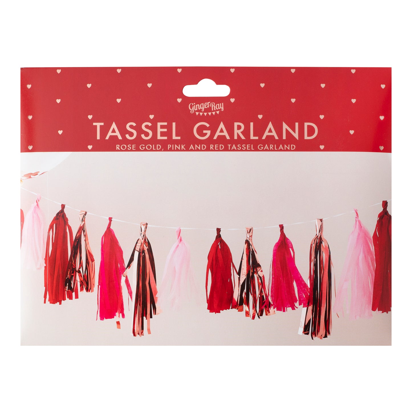 Rose Gold & Mixed Pink Tassel Garland