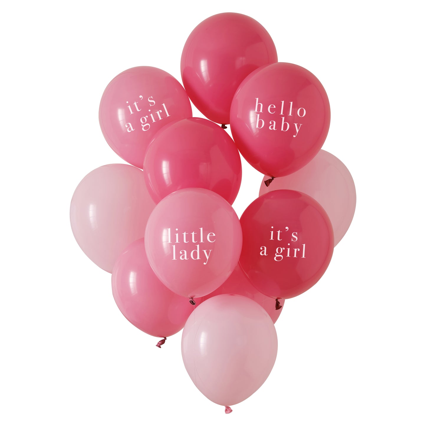 Pink Slogan Baby Shower Balloon Bundle