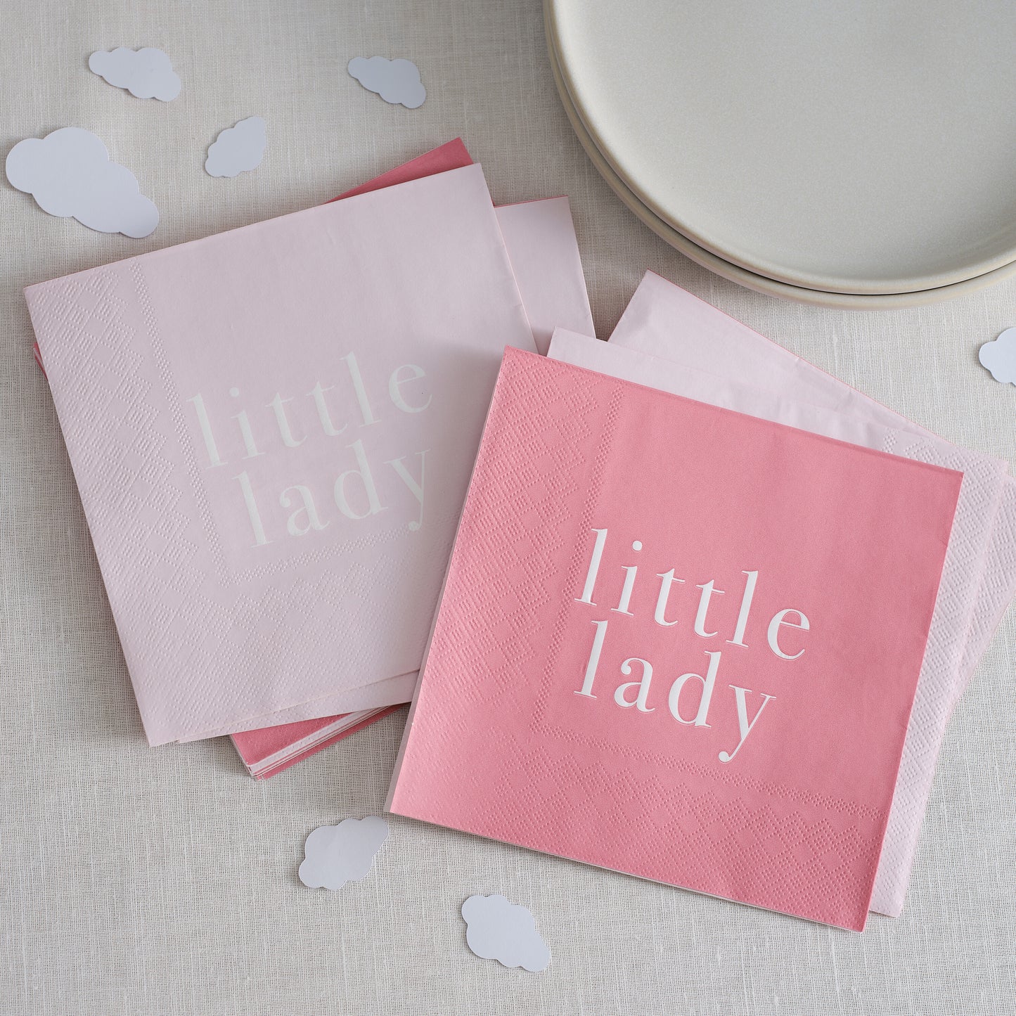 Pink 'Little Lady' Baby Shower Paper Napkins