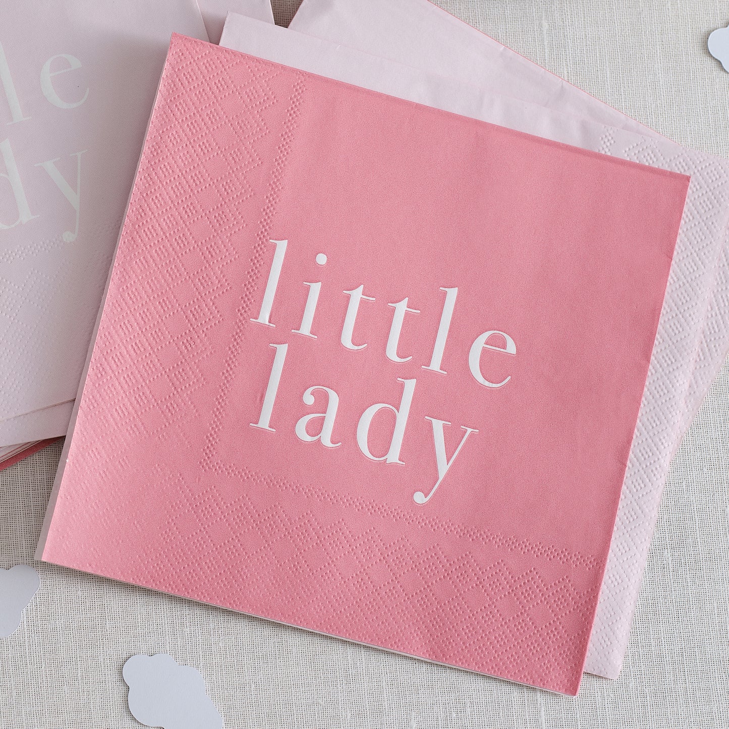 Pink 'Little Lady' Baby Shower Paper Napkins