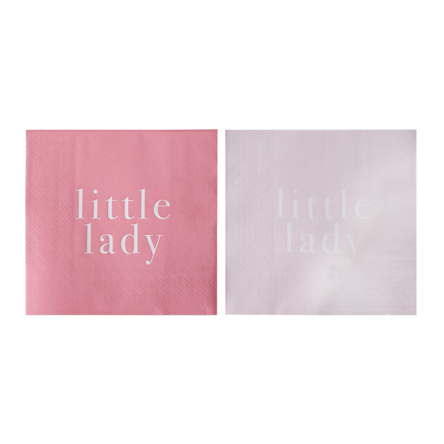 Pink 'Little Lady' Baby Shower Paper Napkins