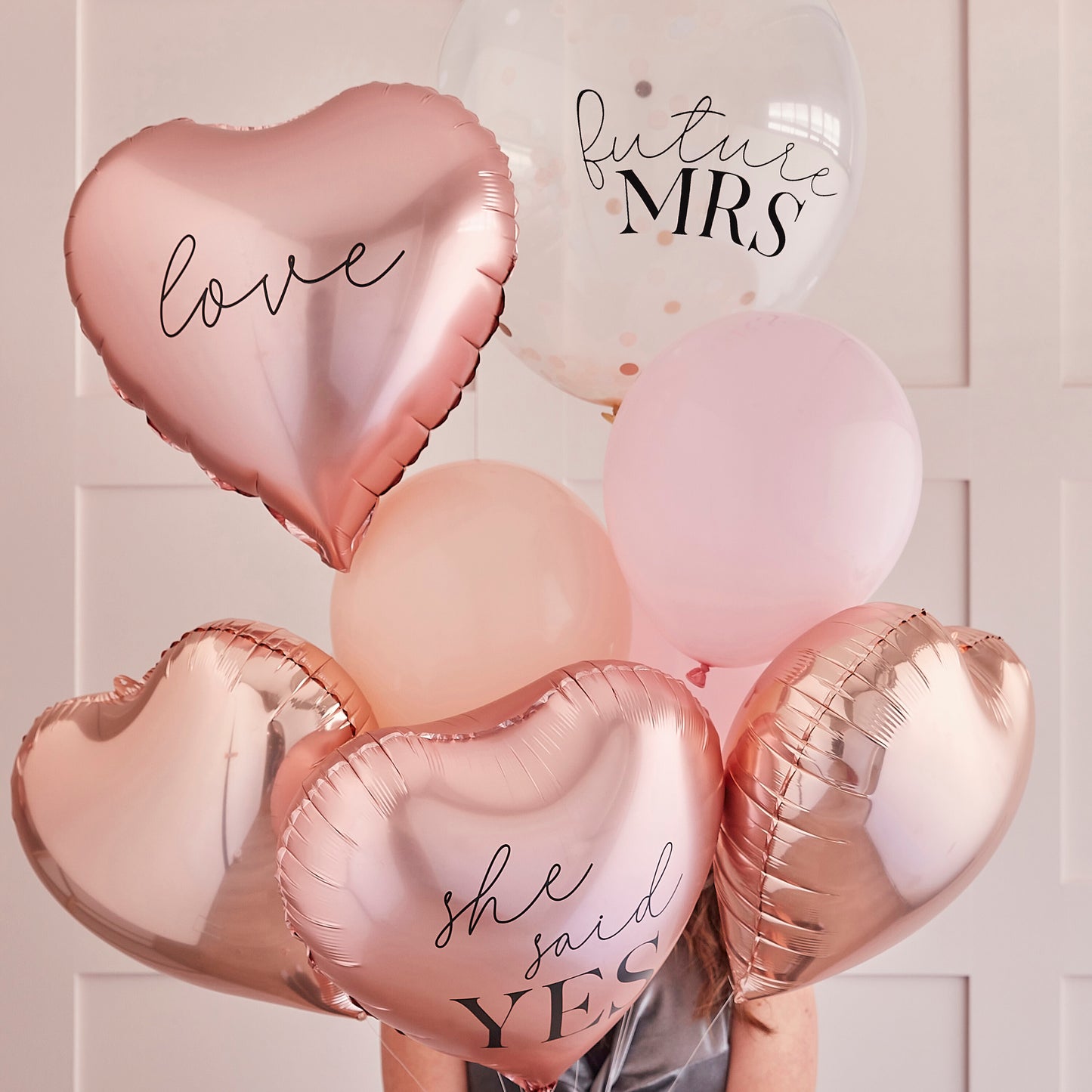 Rose Gold Hen Party Balloons Bundle