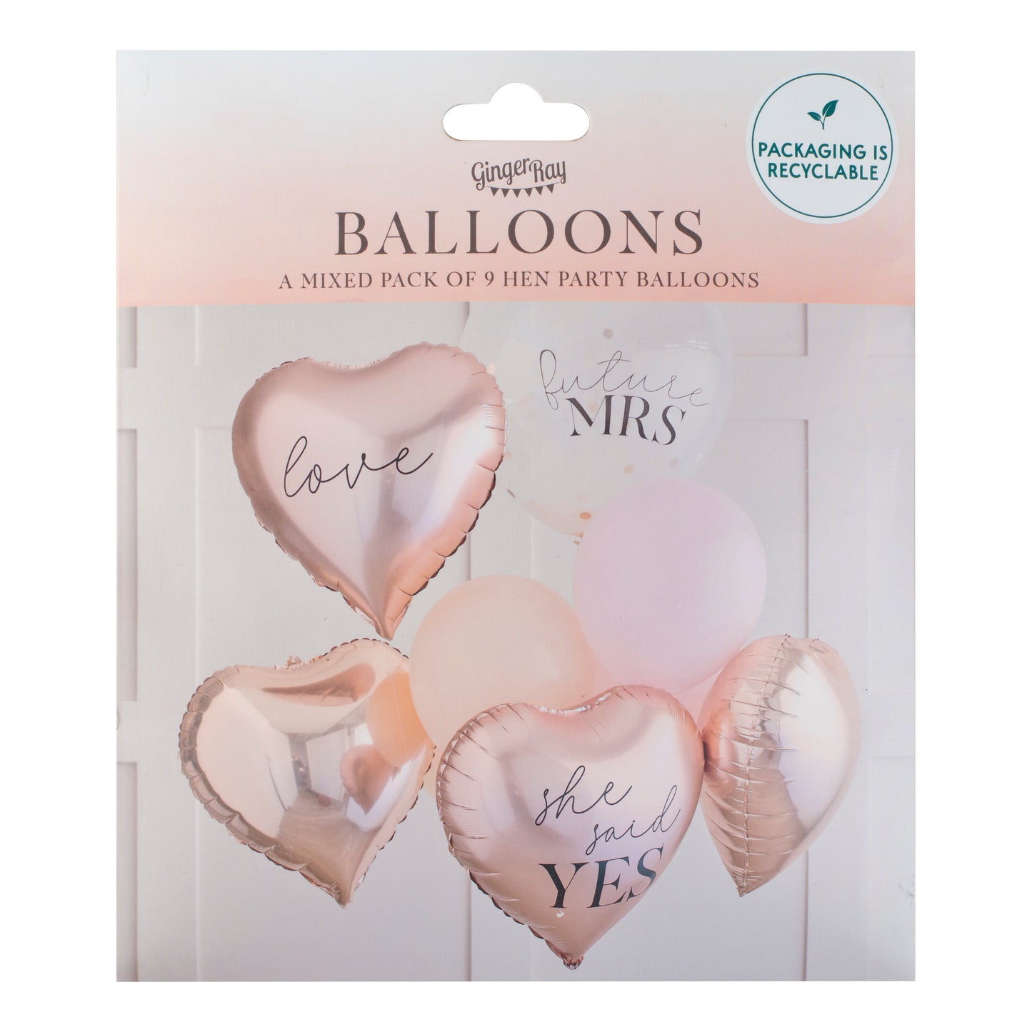 Rose Gold Hen Party Balloons Bundle