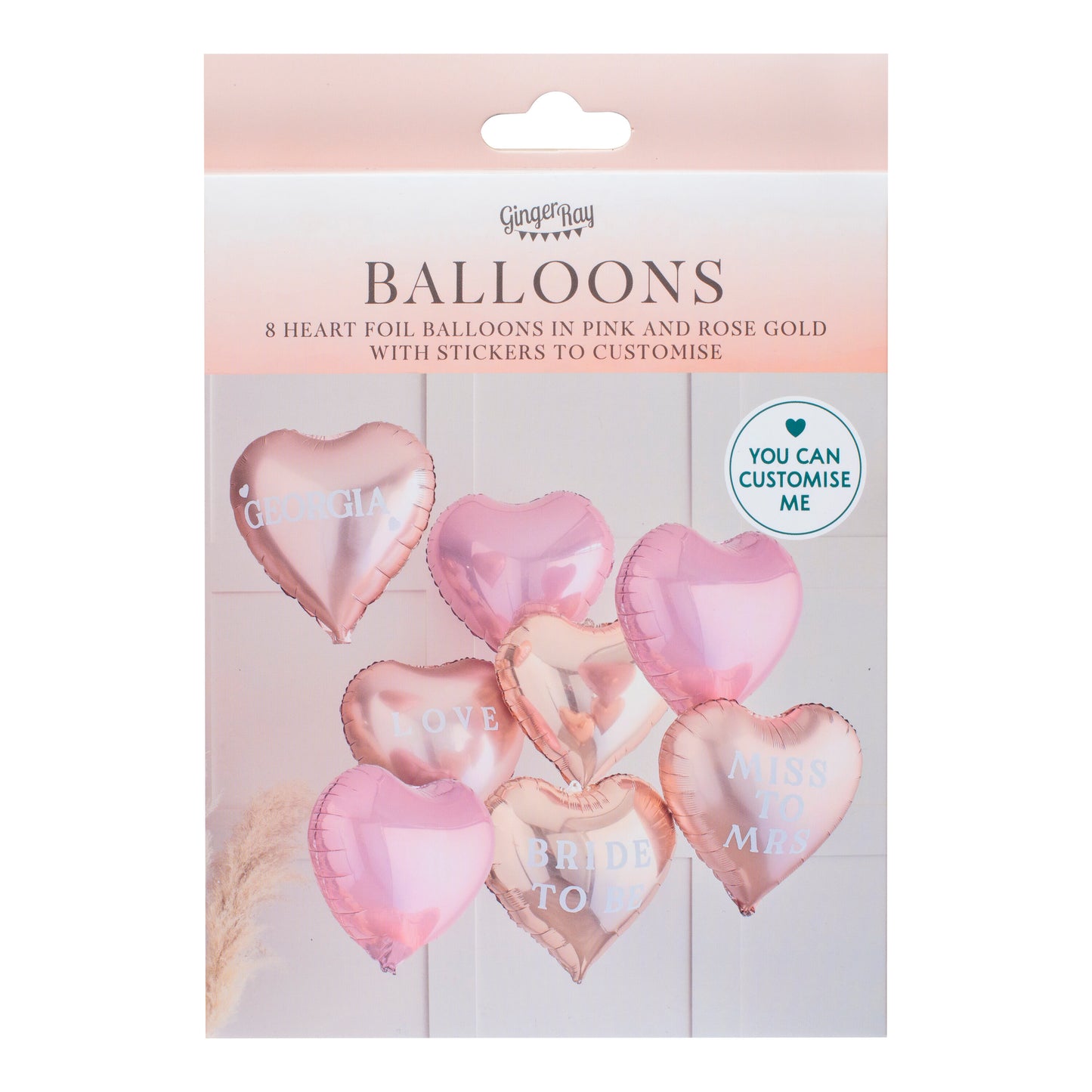 Customisable Heart Balloons With Stickers