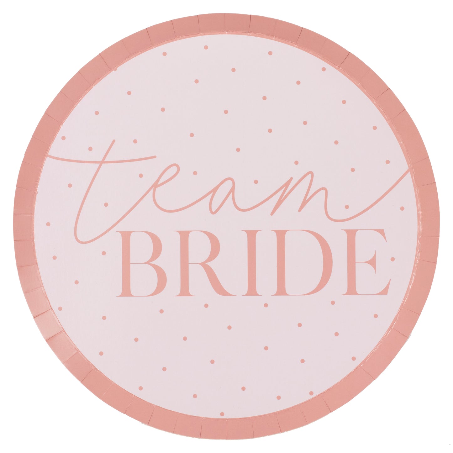 Rose Gold Team Bride Hen Party Plates
