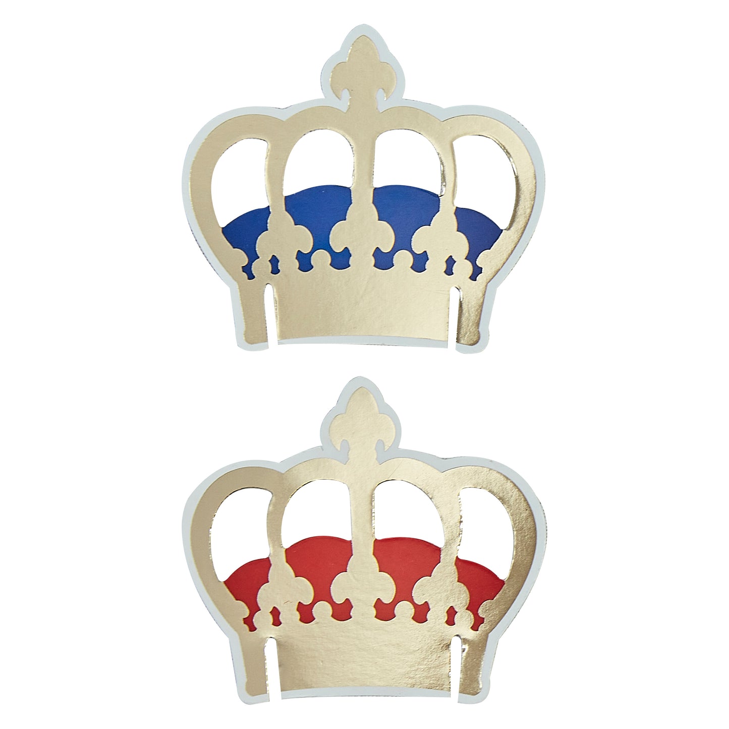 Gold Crown Glass Topper Decorations