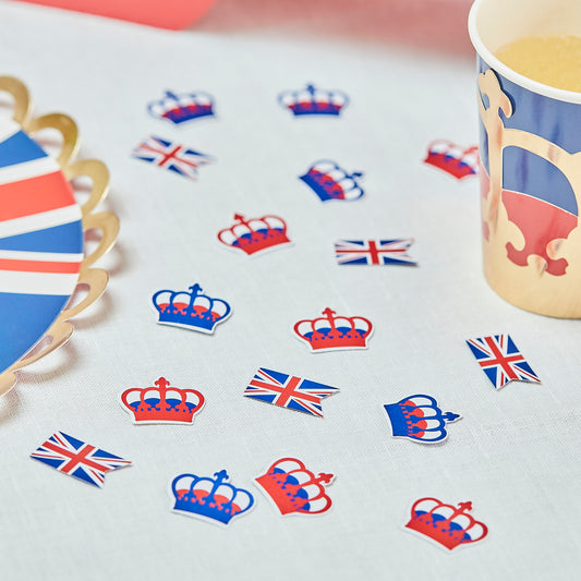 Union Jack & Crown Table Confetti