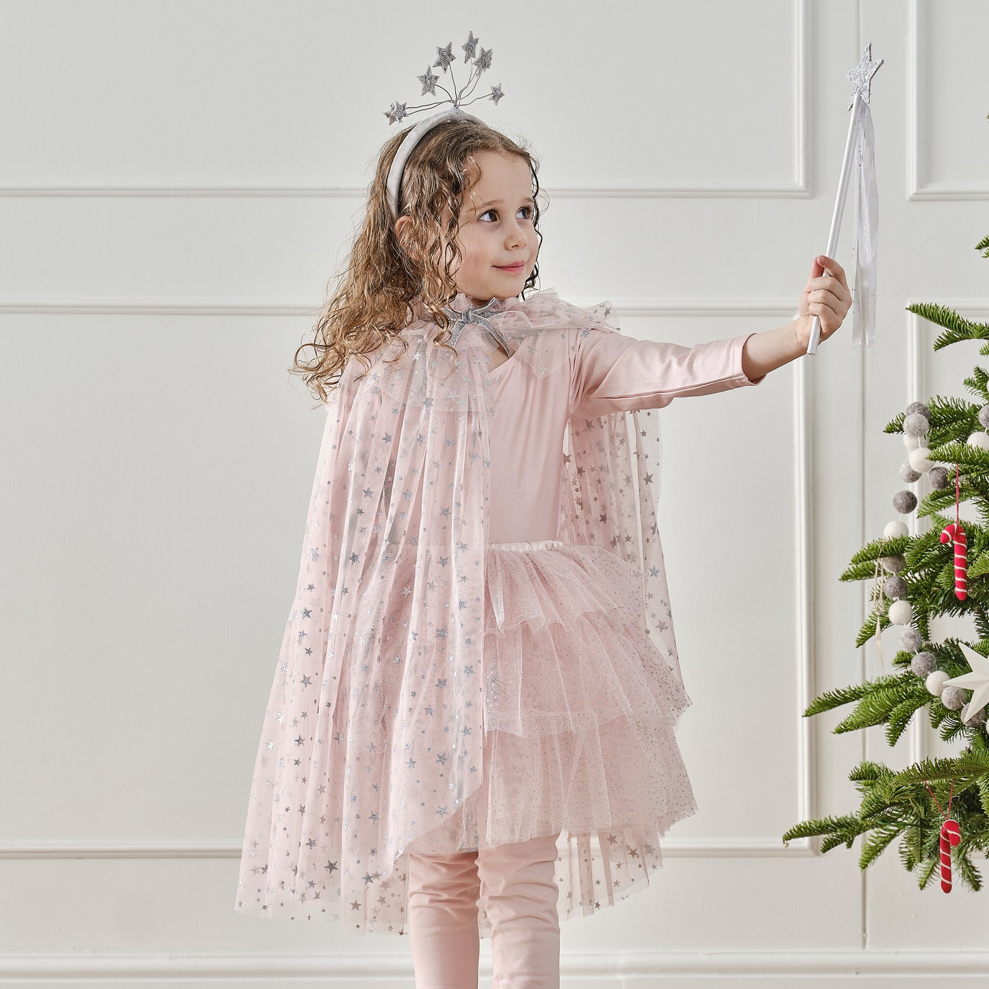 Pink & Silver Sparkle Fairy Princess Costume