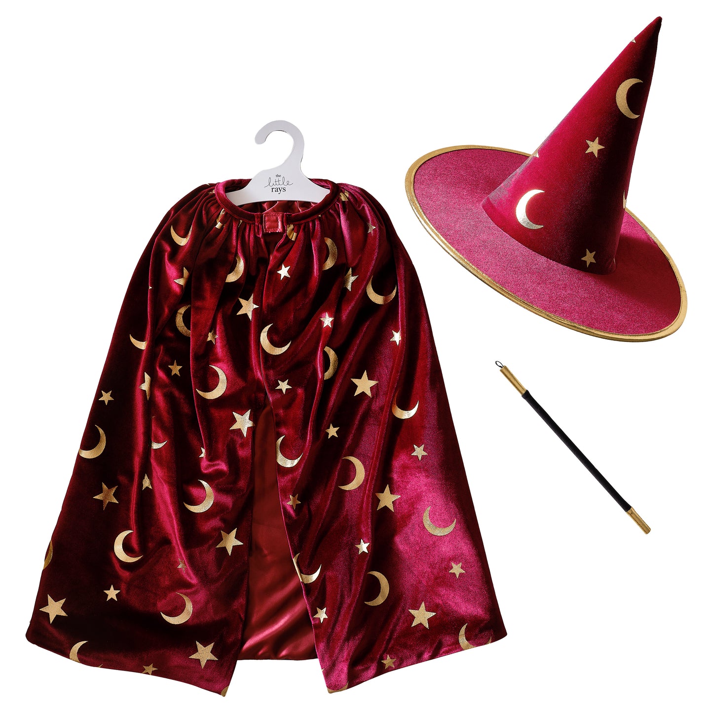 Burgundy Velvet Magician Costume