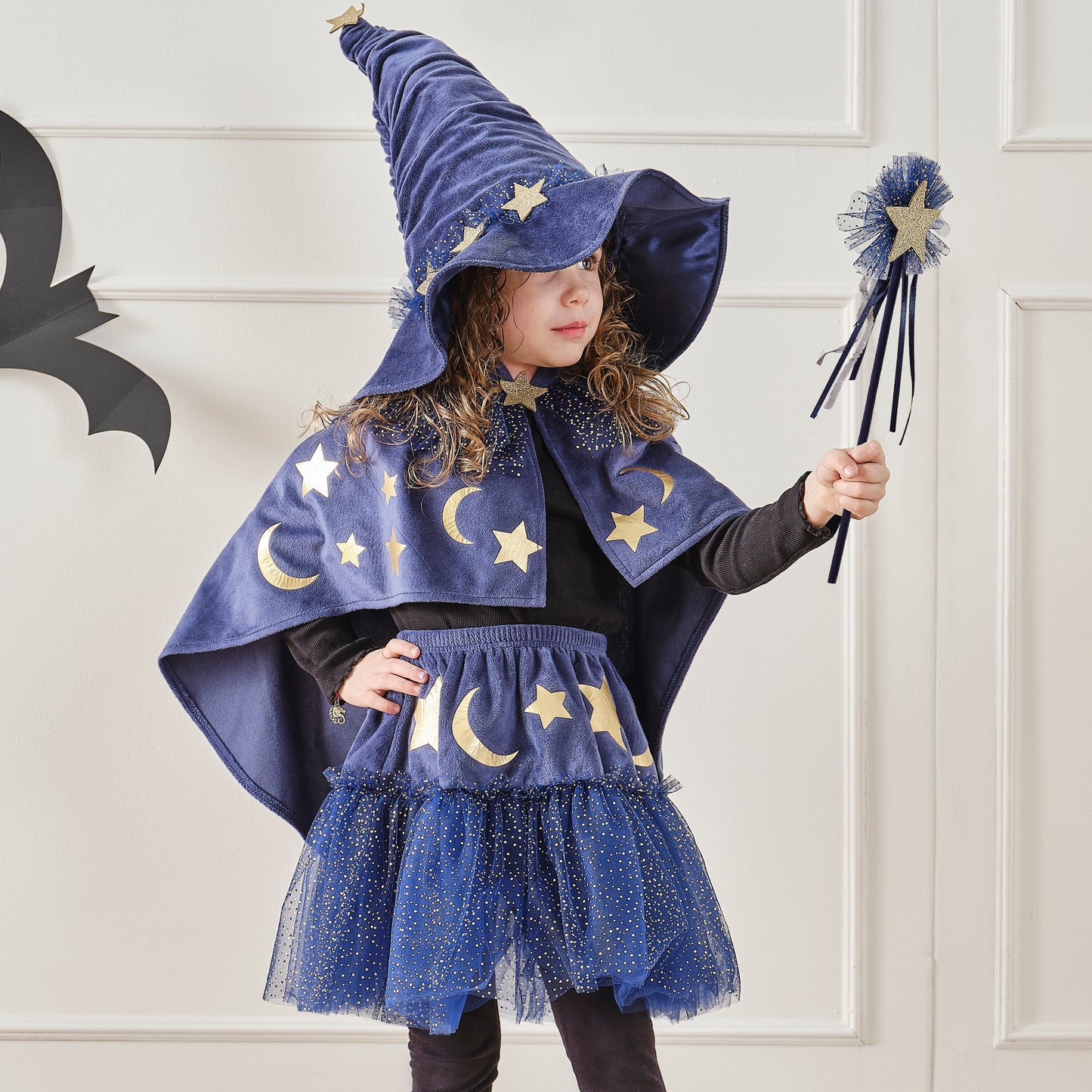 Navy Velvet Wizard Costume
