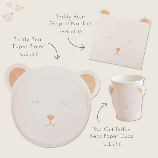 Teddy Bear Baby Shower Tableware Kit