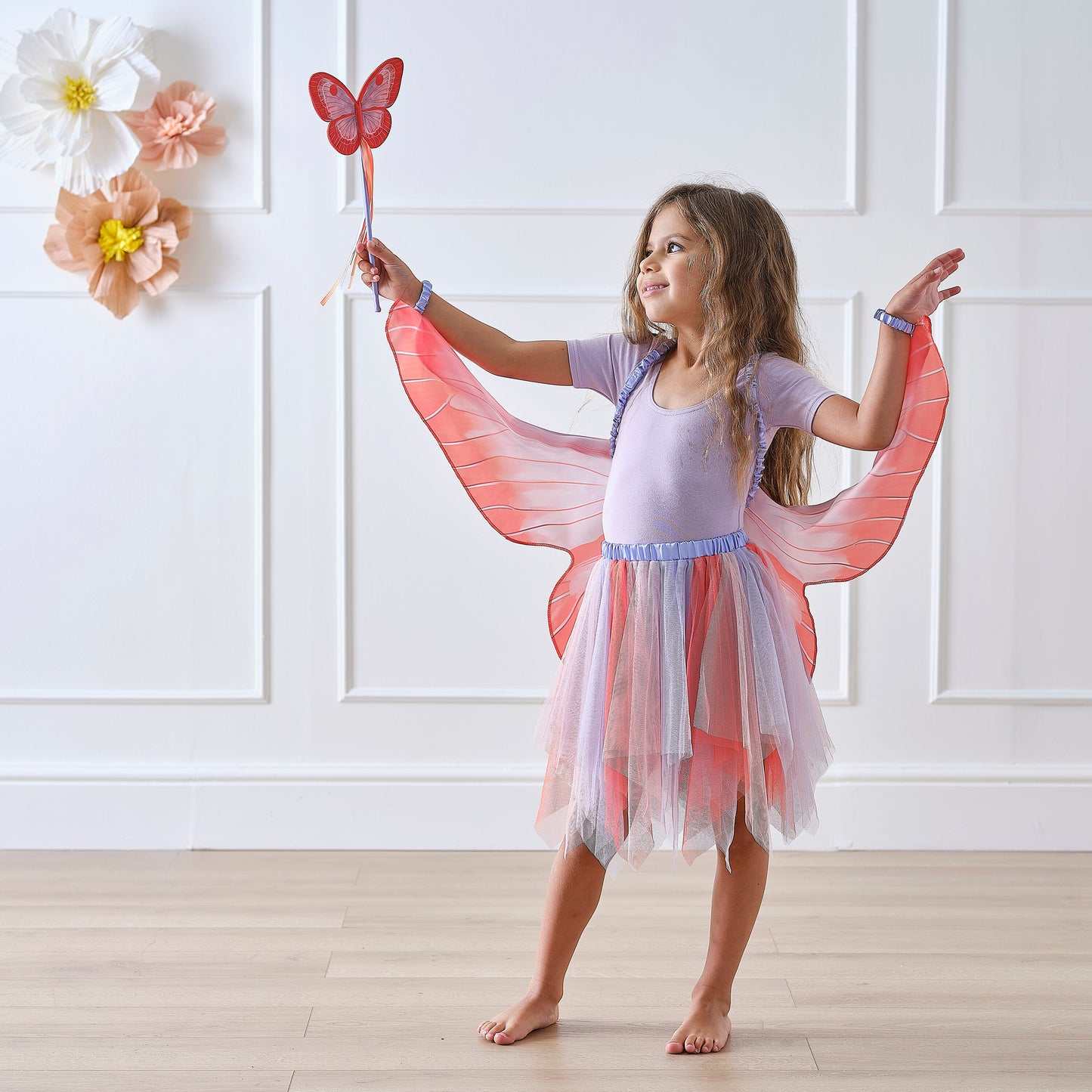 Red and Lilac Butterfly Costume
