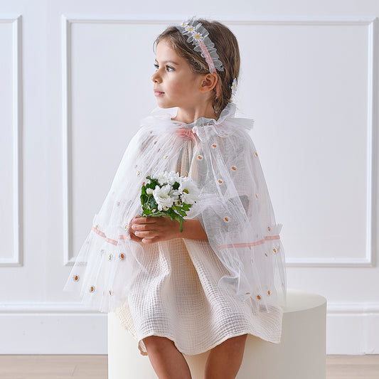 White and Pink Daisy Flower Costume