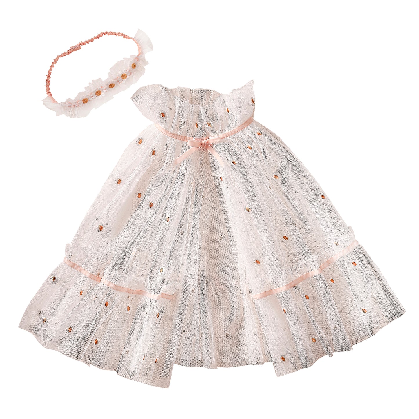 White and Pink Daisy Flower Costume