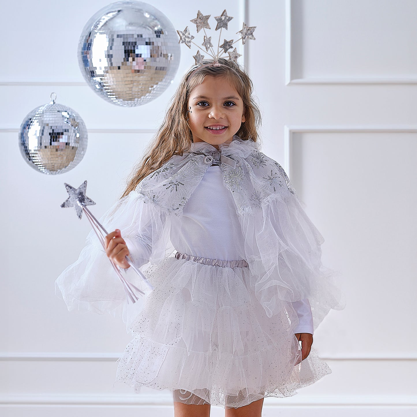 Silver Sparkle Fairy Princess Costume
