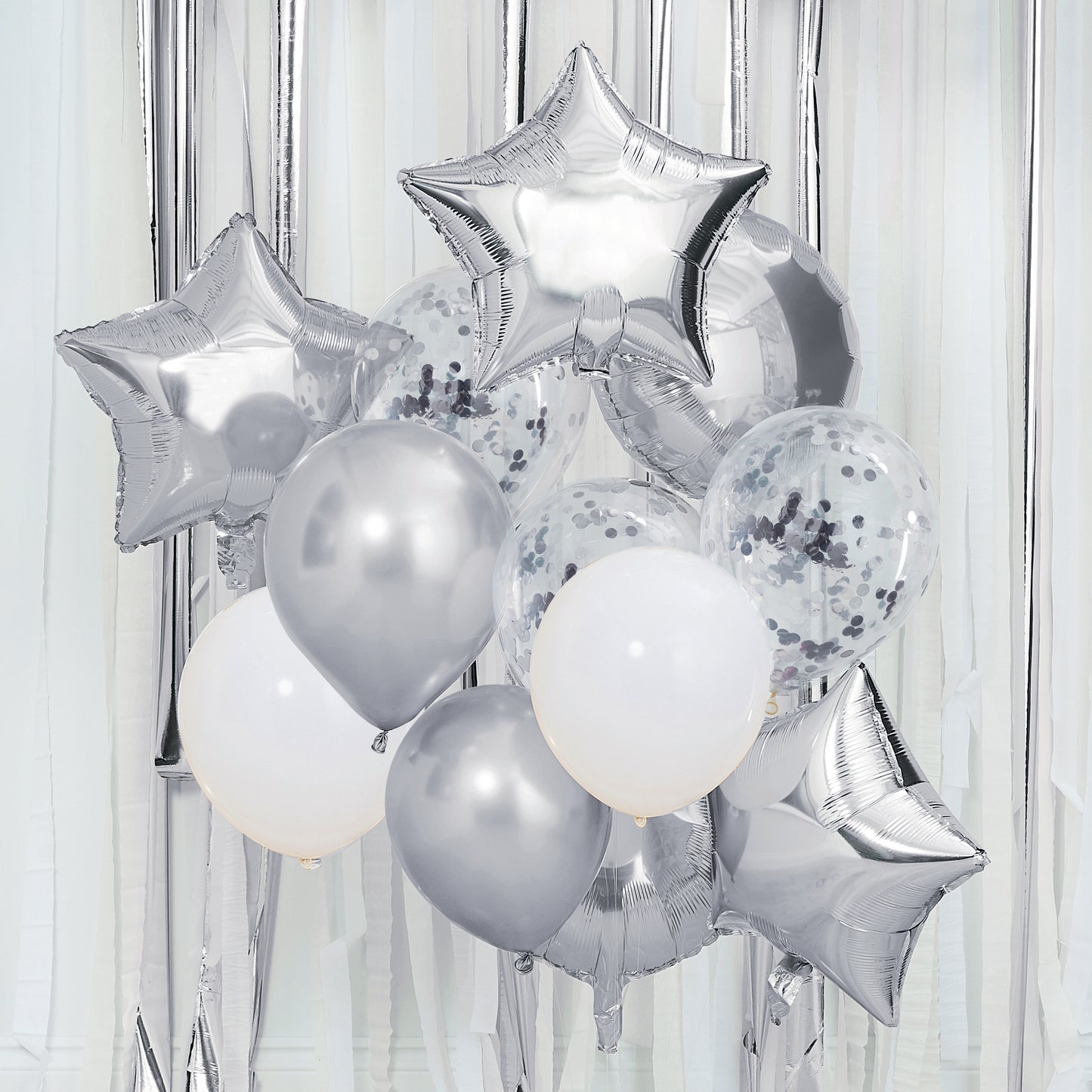 Silver Graduation 2025 Balloon Bundle