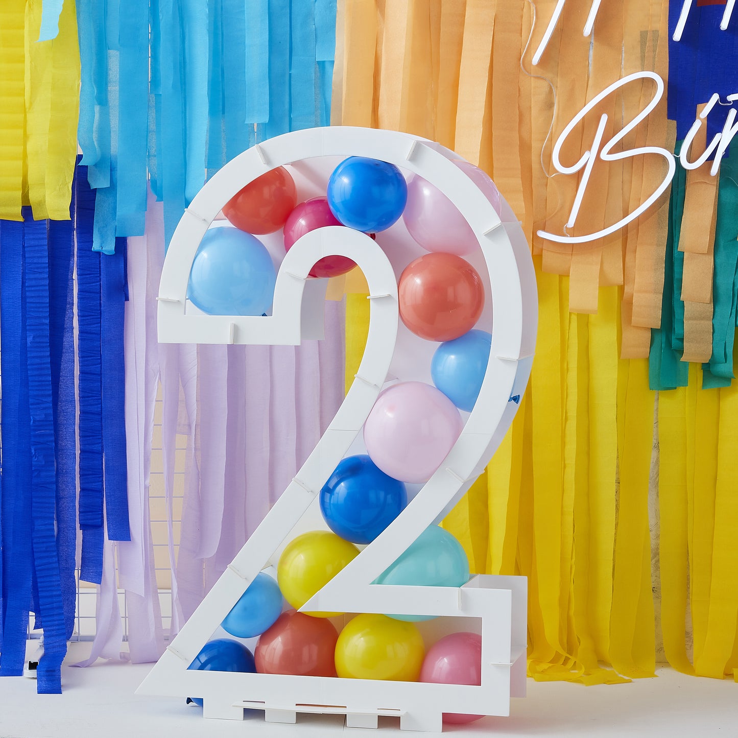 2022 Rainbow Bright Balloon Mosaic Number Stand
