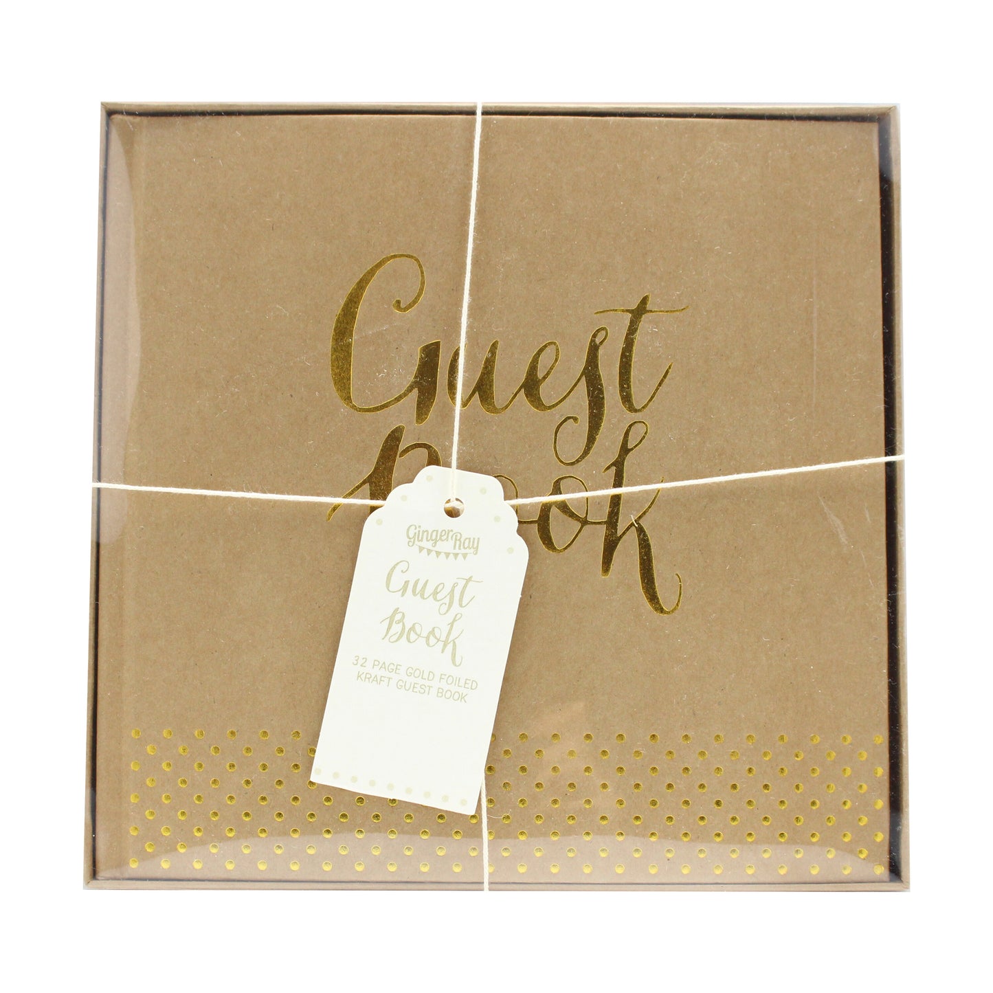Kraft Gold Foiled Wedding Guest Book